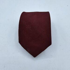 Men's Necktie Monsieur Cravatieur Polyester Necktie Red Square 56x3 In Vintage